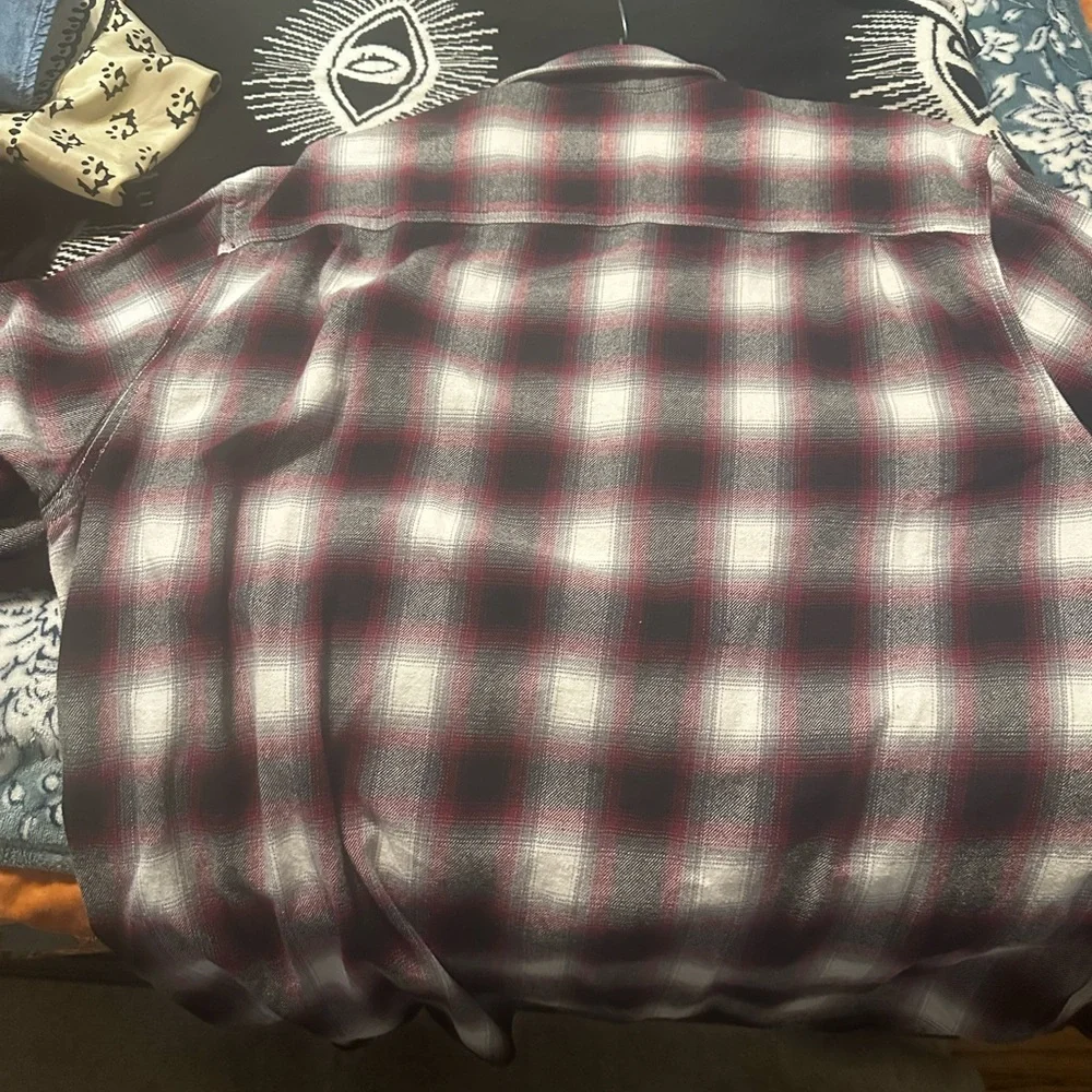 Coleman Red and Black Plaid Casual Button Down Shirt - Picture 5 of 5